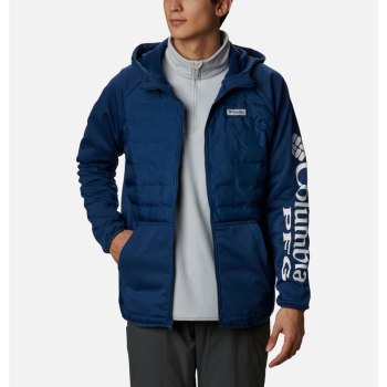 Columbia PFG Terminal Hybrid Insulated, Sudaderas Con Capucha Grises Oscuro Para Hombre | 829651-GCY